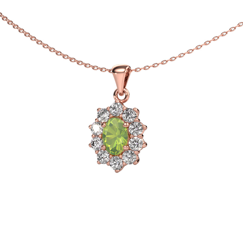 Bild von Anhänger Leesa 585 Roségold Peridot 7x5 mm