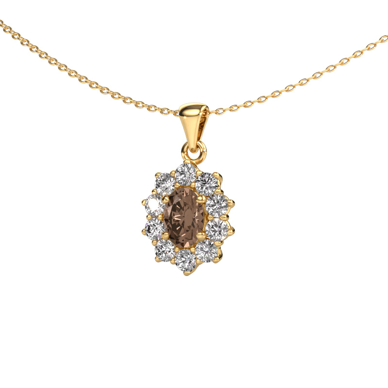 Image of Pendant Leesa 585 gold Brown diamond 1.50 crt