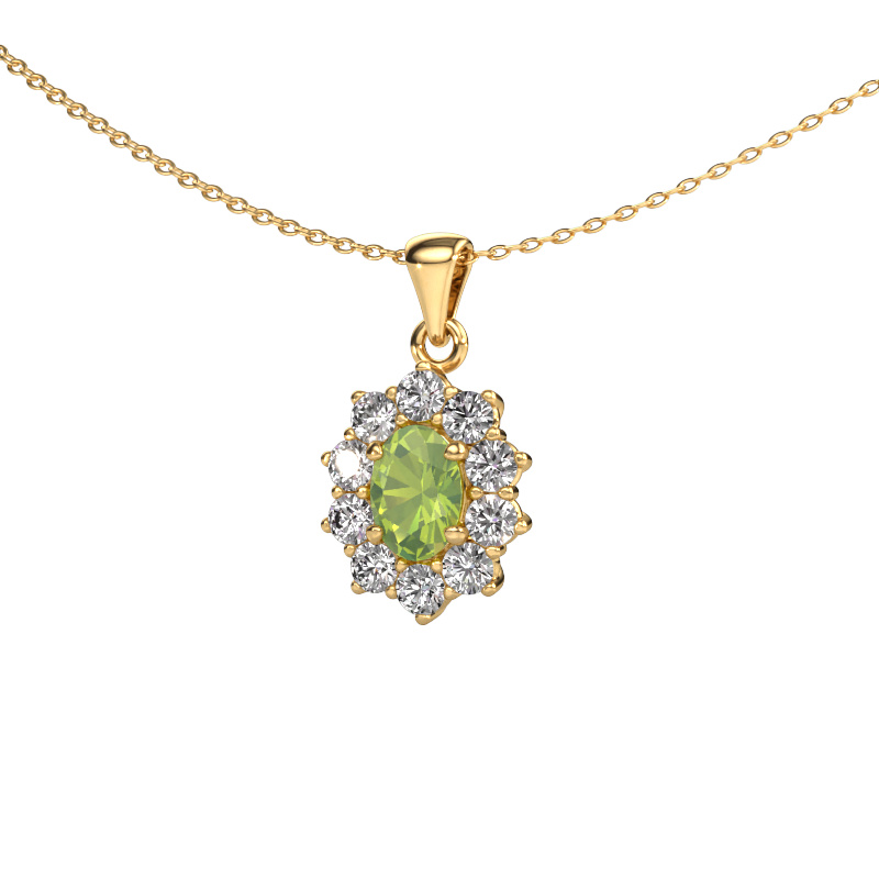 Bild von Anhänger Leesa 585 Gold Peridot 7x5 mm