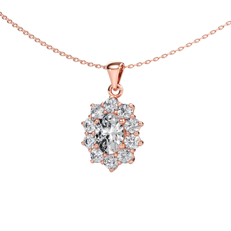 Immagine di Ciondolo Leesa 585 oro rosa Diamante lab grown 2.10 crt