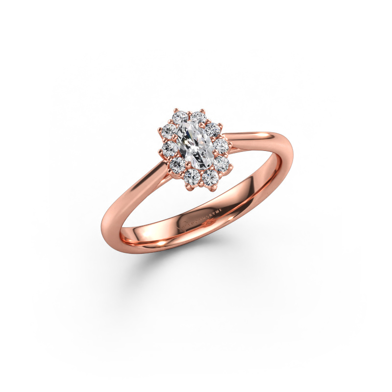Bild av Förlovningsring Leesa 1 585 roséguld Labbodlad diamant 0.38 crt