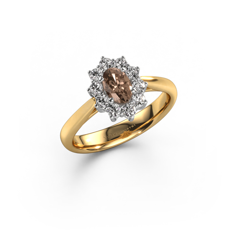 Bild von Verlobungsring Leesa 1 585 Gold Braun Diamant 0.70 crt