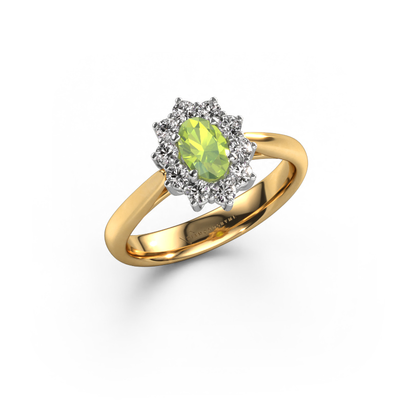 Bild von Verlobungsring Leesa 1 585 Gold Peridot 6x4 mm