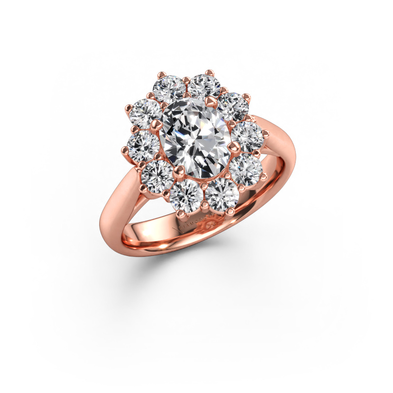 Immagine di Anello di fidanzamento Leesa 1 585 oro rosa Diamante lab grown 2.10 crt