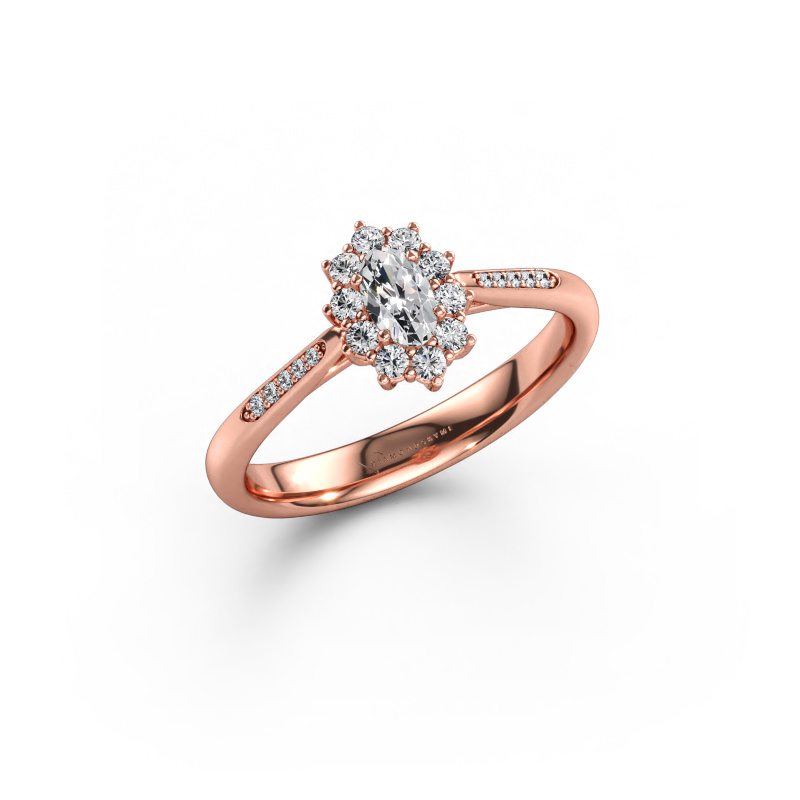 Immagine di Anello di fidanzamento Leesa 2 585 oro rosa Diamante lab grown 0.415 crt