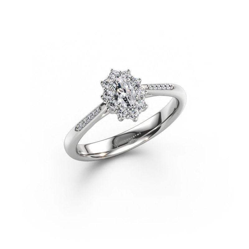 Immagine di Anello di fidanzamento Leesa 2 585 oro bianco Diamante lab grown 0.415 crt