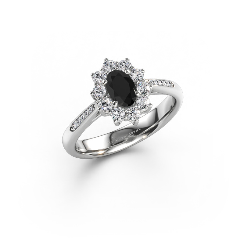 Bild av Förlovningsring Leesa 2 585 vitt guld Svart diamant 0.948 crt