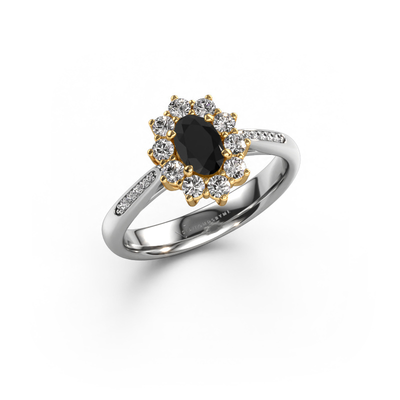 Image of Engagement ring Leesa 2 585 white gold Black diamond 0.948 crt