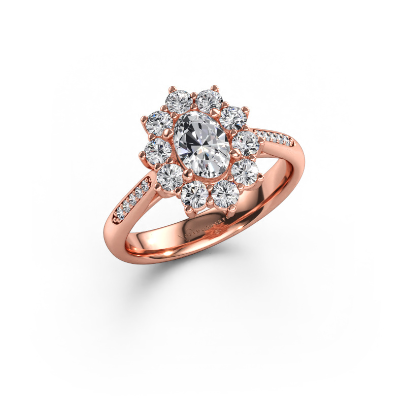 Immagine di Anello di fidanzamento Leesa 2 585 oro rosa Diamante 1.217 crt