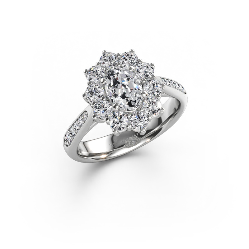 Immagine di Anello di fidanzamento Leesa 2 585 oro bianco Diamante lab grown 1.635 crt