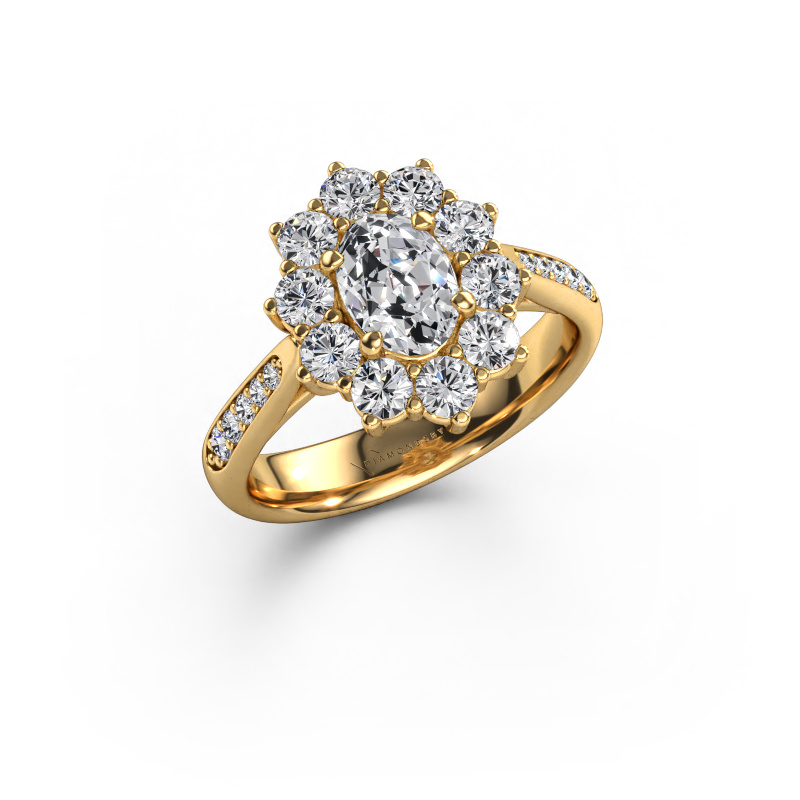 Image of Engagement ring Leesa 2 585 gold Lab grown diamond 1.635 crt