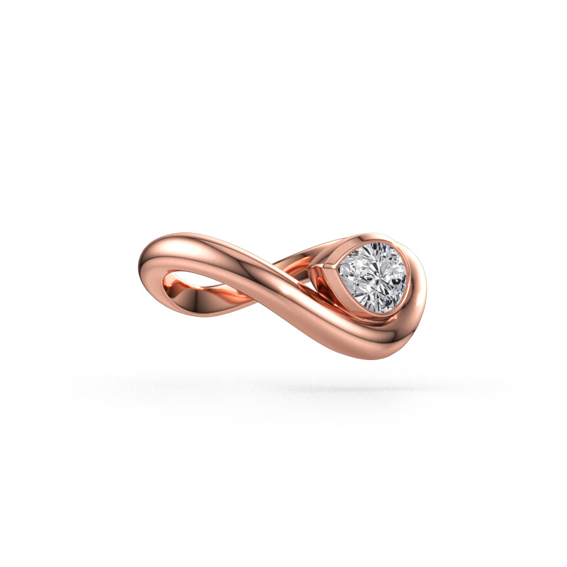 Afbeelding van Ring Lena 585 rosé goud Diamant 0.65 crt