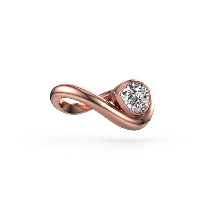 Bild von Ring Lena 585 Roségold Zirkonia 8x6 mm