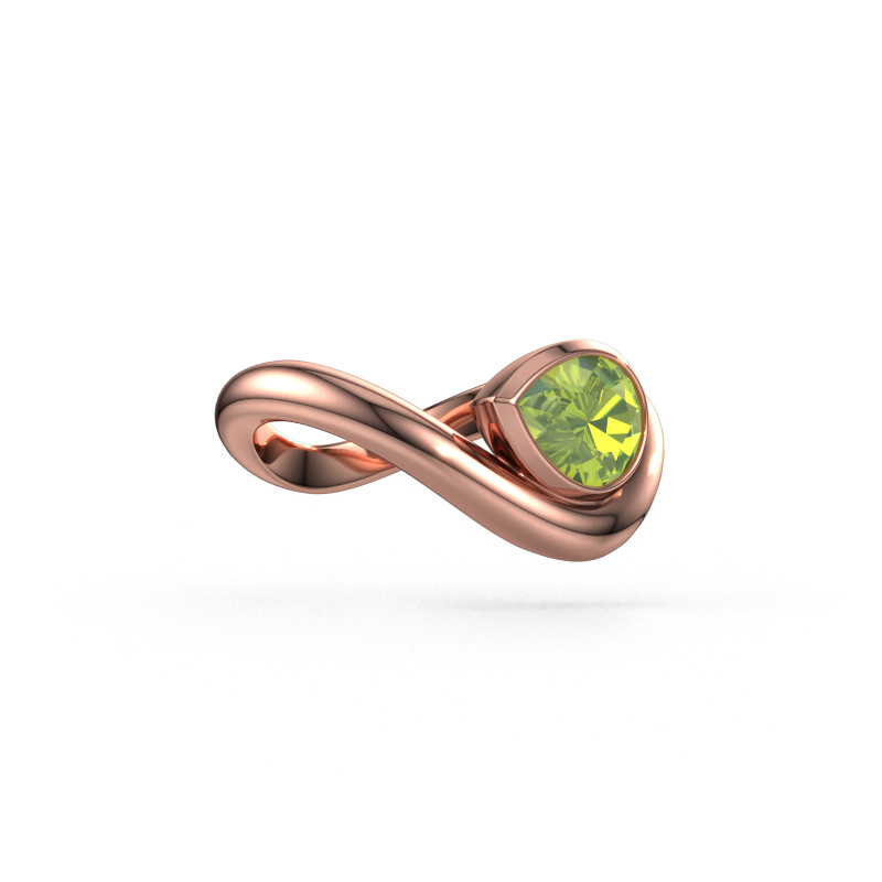 Bild von Ring Lena 585 Roségold Peridot 8x6 mm