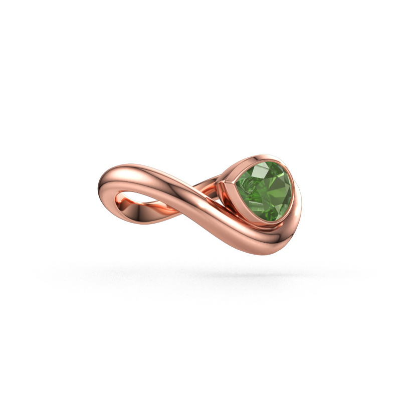 Bild av Ring Lena 585 roséguld Grön turmalin 8x6 mm