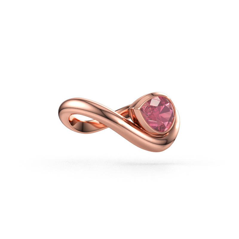 Immagine di Anello Lena 585 oro rosa Tormalina rosa 8x6 mm