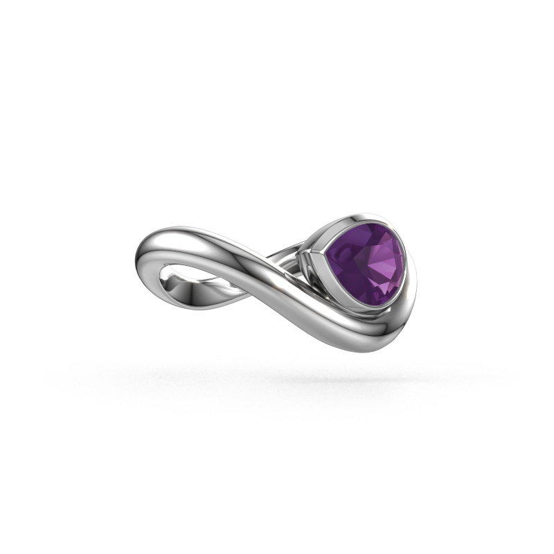 Image of Ring Lena 950 platinum Amethyst 8x6 mm