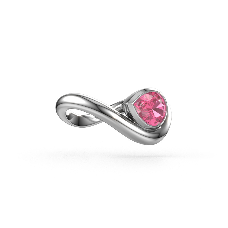 Bild von Ring Lena 950 Platin Pink Saphir 8x6 mm