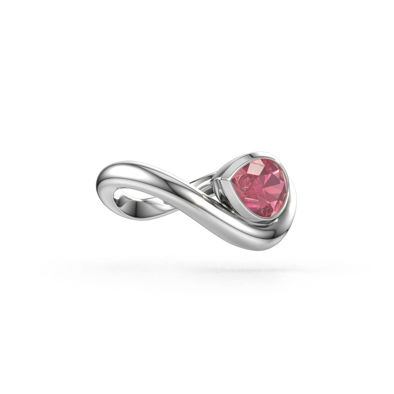 Immagine di Anello Lena 585 oro bianco Tormalina rosa 8x6 mm