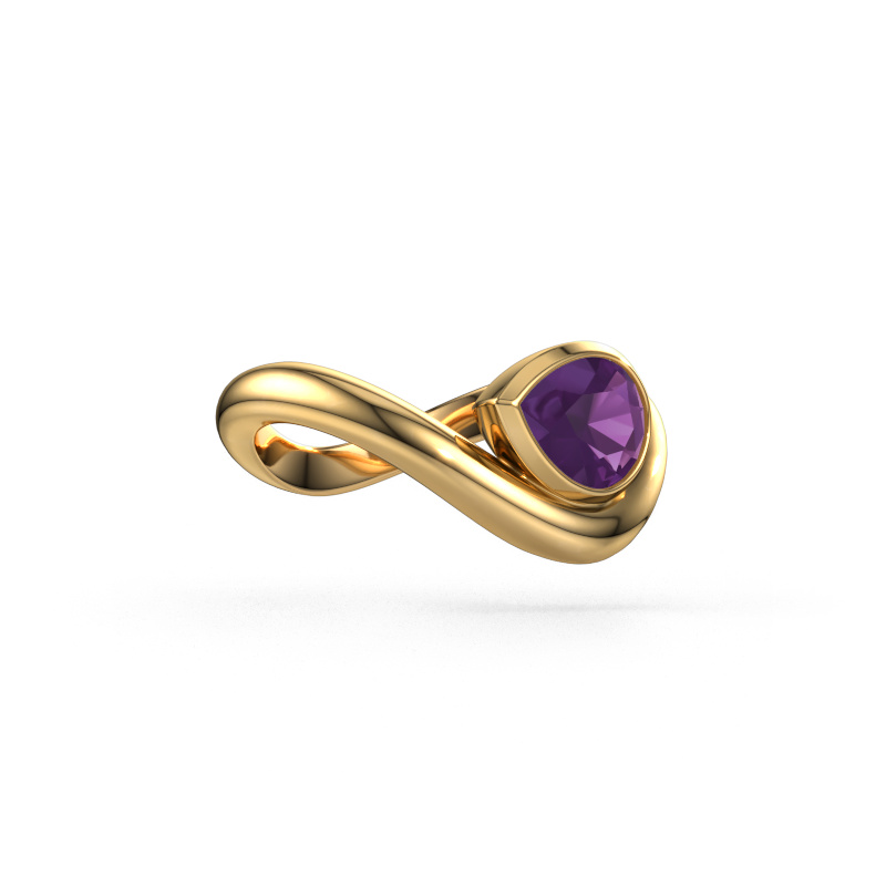 Image of Ring Lena 585 gold Amethyst 8x6 mm