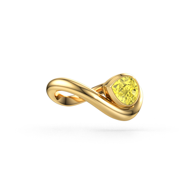 Bild av Ring Lena 585 gult guld Gul labbodlad diamant 8x6 mm