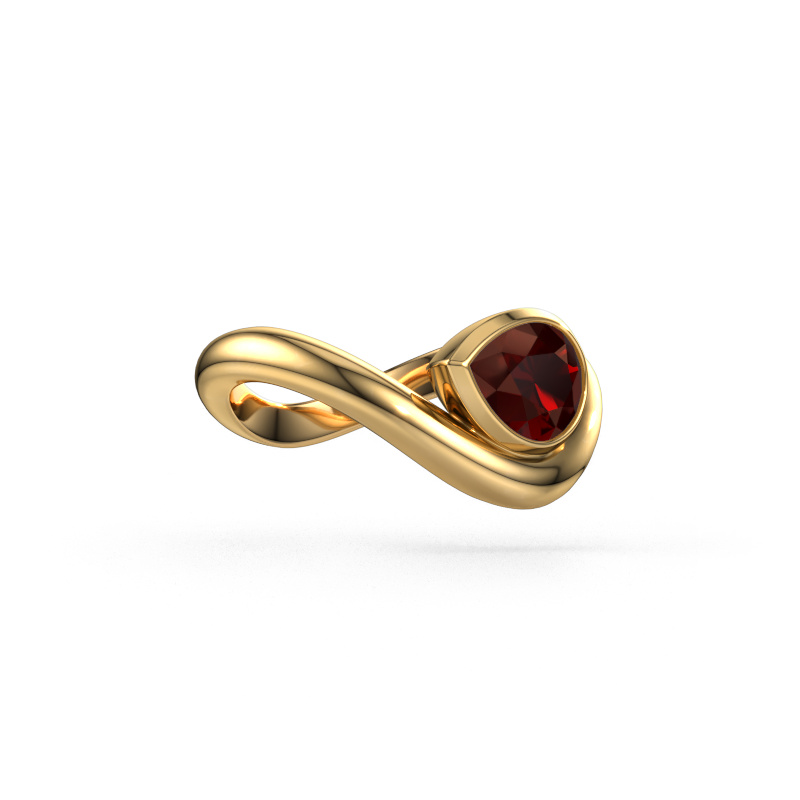 Bild von Ring Lena 585 Gold Granat 8x6 mm