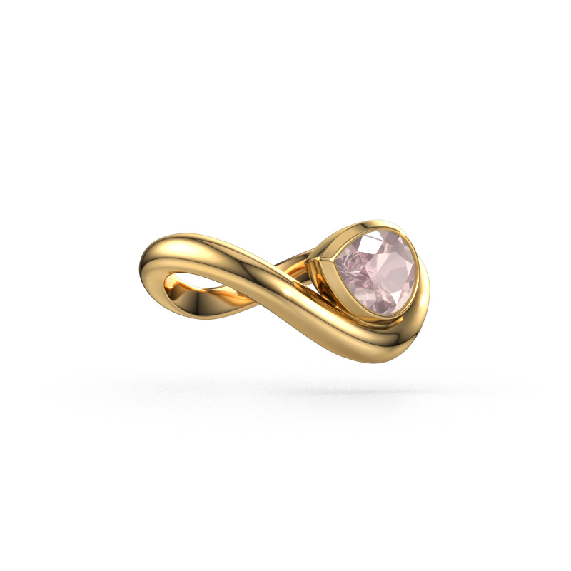 Image of Ring Lena 585 gold Morganite champagne 8x6 mm