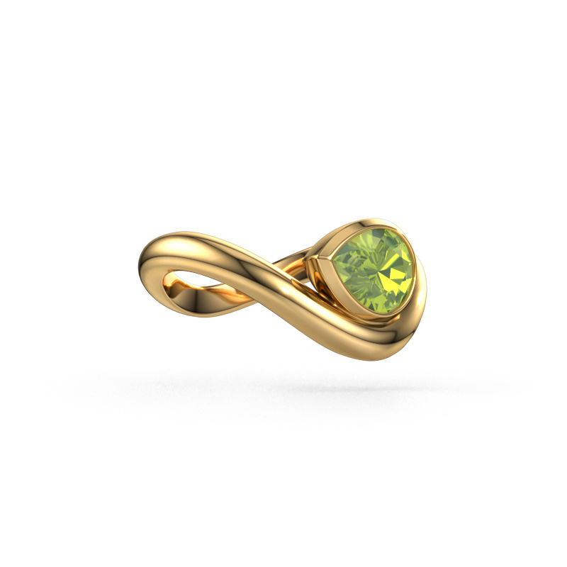 Bild von Ring Lena 585 Gold Peridot 8x6 mm