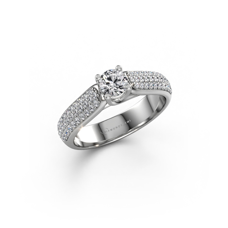 Image de Bague de fiançailles Leoness 950 platine Diamant synthétique 0.715 crt