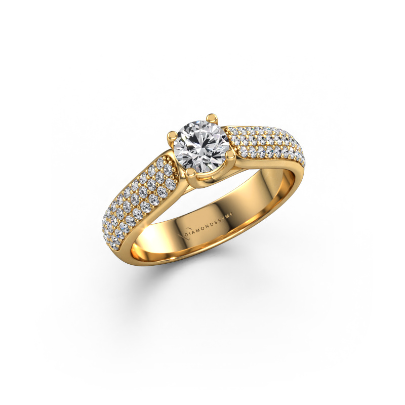 Image de Bague de fiançailles Leoness 585 or jaune Diamant 0.815 crt