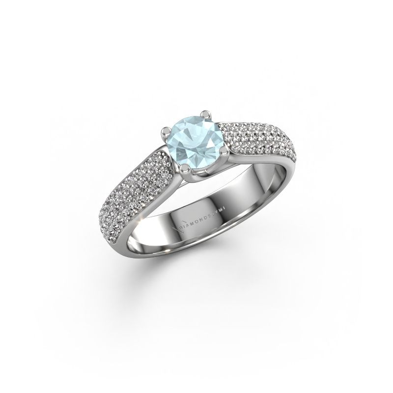 Image of Engagement ring Leoness 950 platinum Aquamarine 5 mm