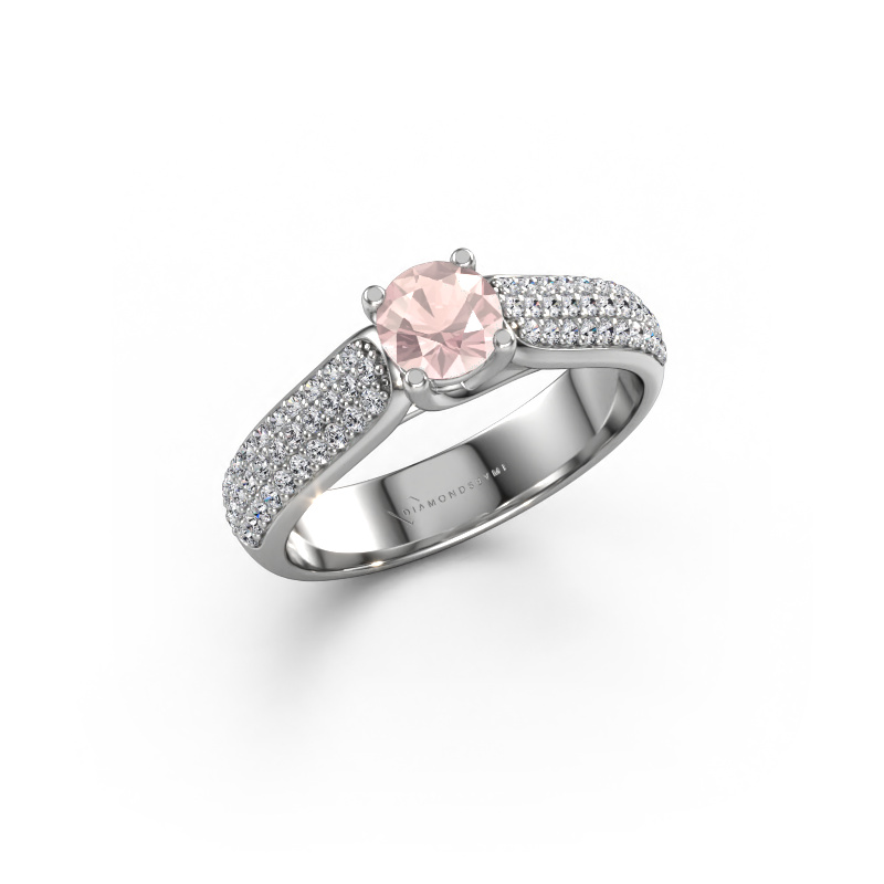 Image of Engagement ring Leoness 950 platinum Morganite champagne 5 mm