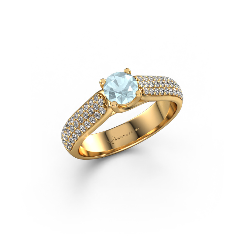 Image of Engagement ring Leoness 585 gold Aquamarine 5 mm