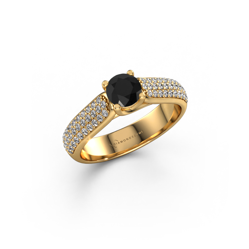 Bild von Verlobungsring Leoness 585 Gold Schwarz Diamant 1.015 crt