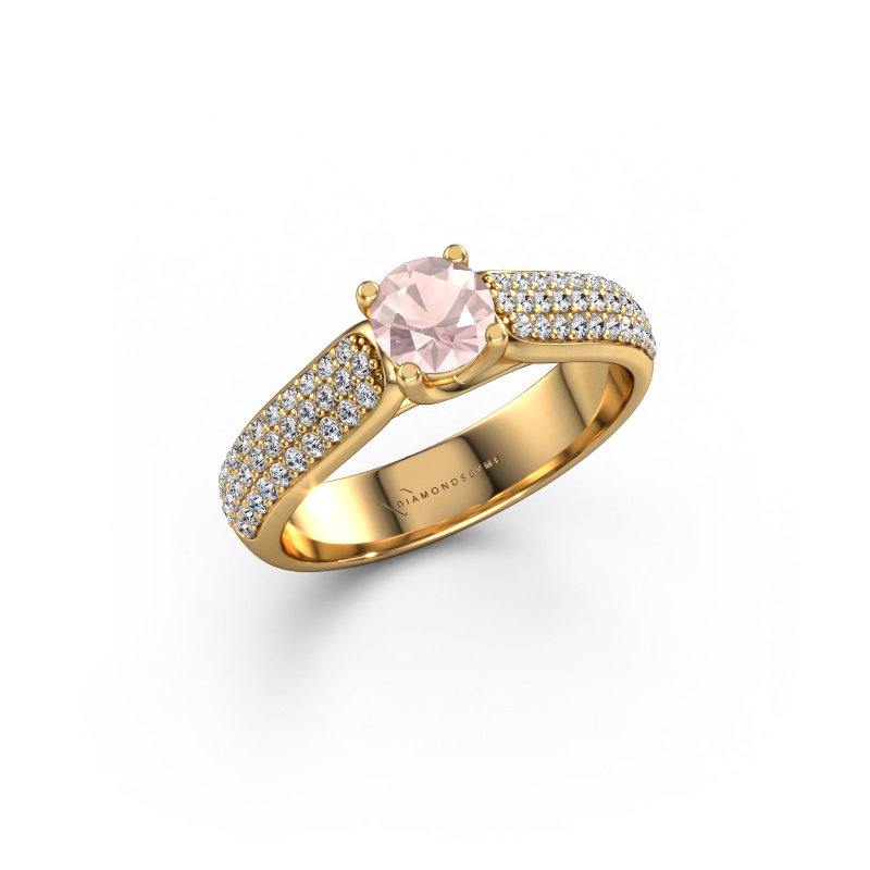 Image of Engagement ring Leoness 585 gold Morganite champagne 5 mm