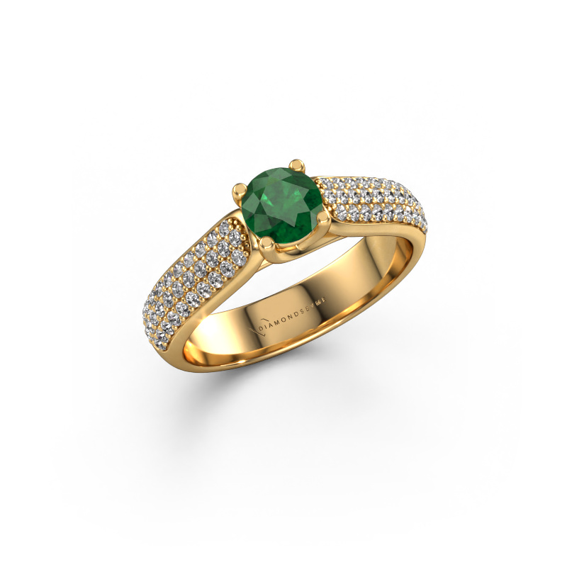 Image of Engagement ring Leoness 585 gold Emerald 5 mm
