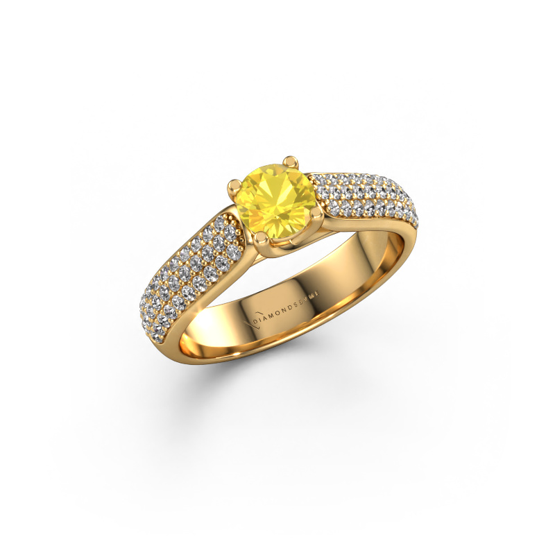 Image of Engagement ring Leoness 585 gold Yellow sapphire 5 mm