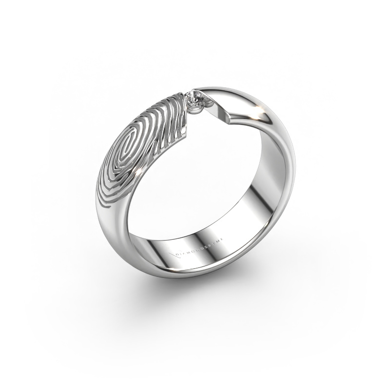 Bild von Ehering Leonila 585 Weißgold ±5,5x1.8 mm Zirkonia 2 mm