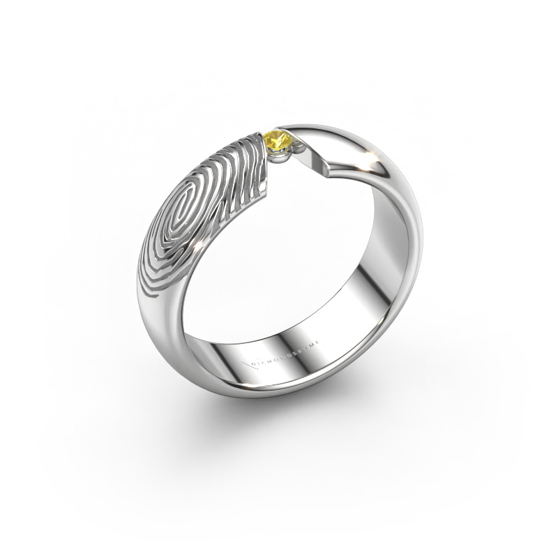 Bild von Ehering Leonila 950 Platin ±5,5x1.8 mm Gelb Saphir 2 mm