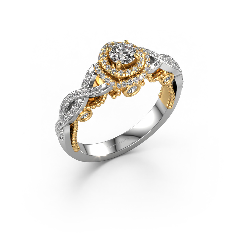 Image of Engagement ring Leora 585 white gold Diamond 0.718 crt