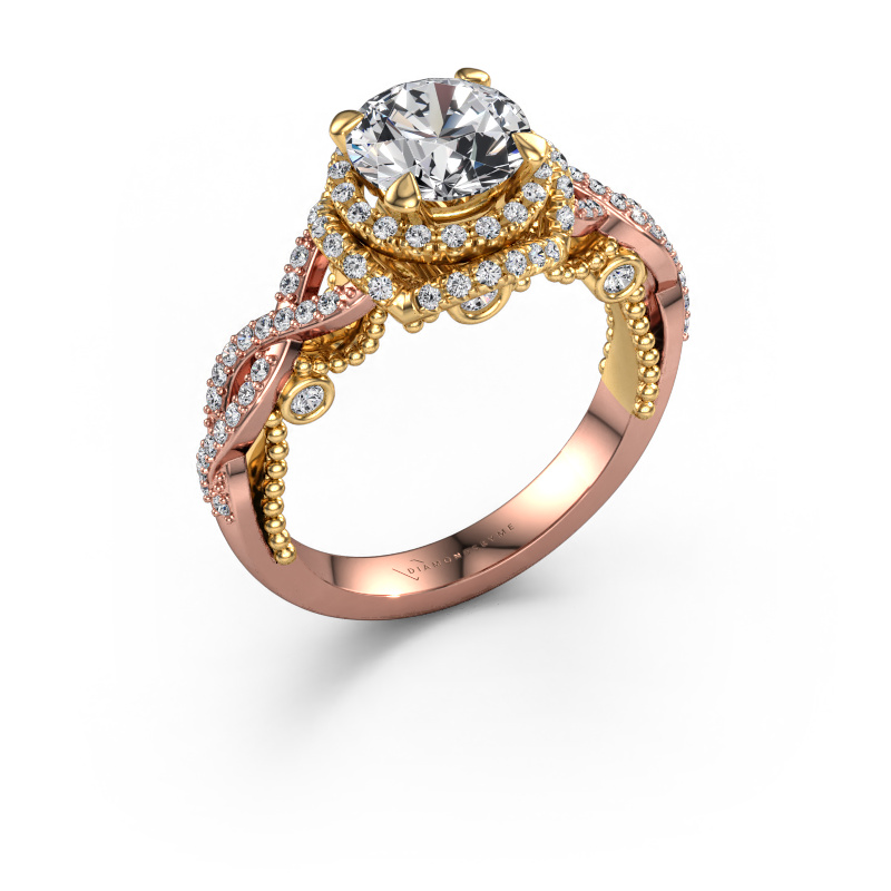 Bild von Verlobungsring Leora 585 Roségold Lab-grown Diamant 2.01 crt