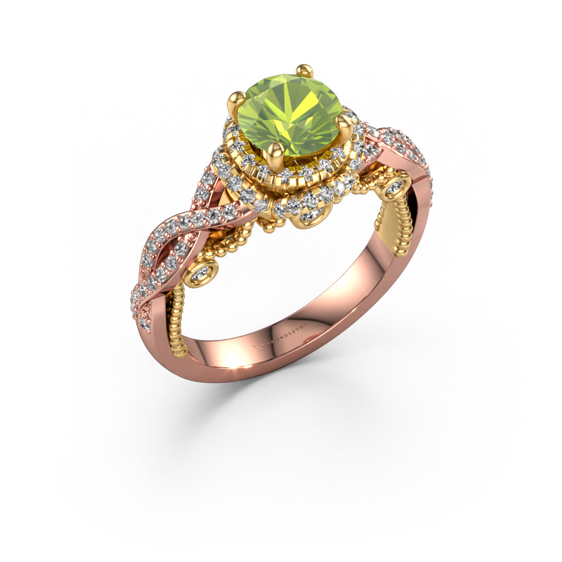 Bild von Verlobungsring Leora 585 Roségold Peridot 6.5 mm