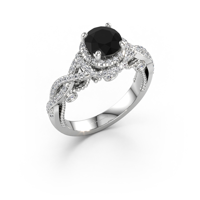 Immagine di Anello di fidanzamento Leora 585 oro bianco Diamante nero 1.768 crt