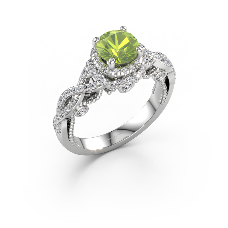 Bild von Verlobungsring Leora 585 Weißgold Peridot 6.5 mm