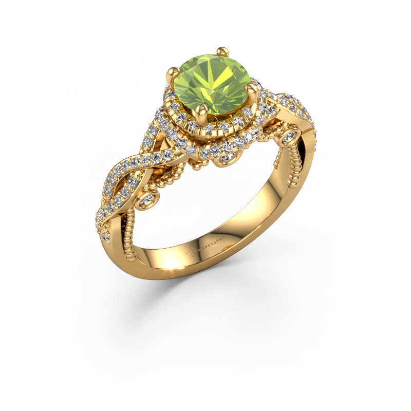 Bild von Verlobungsring Leora 585 Gold Peridot 6.5 mm