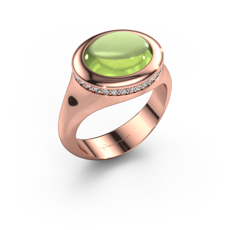 Image of Ring Lesli OVL 585 rose gold Peridot 12x10 mm