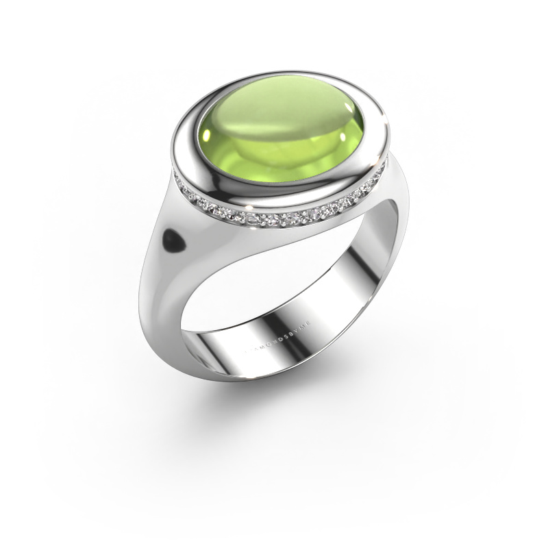 Bild von Ring Lesli OVL 950 Platin Peridot 12x10 mm