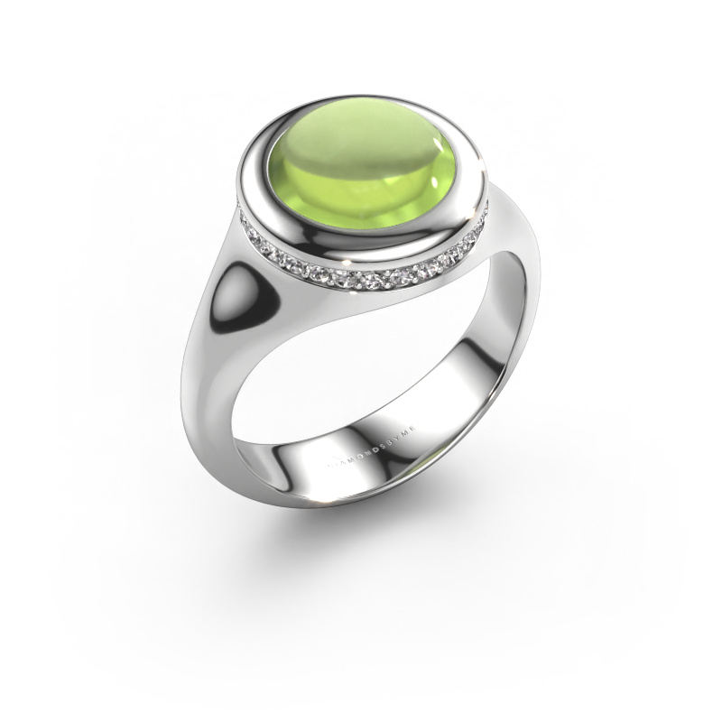 Image of Ring Lesli RND 950 platinum Peridot 10 mm