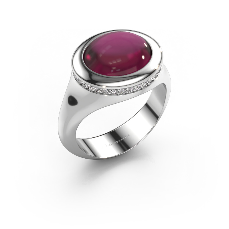 Bild von Ring Lesli OVL 950 Platin Rhodolit 12x10 mm