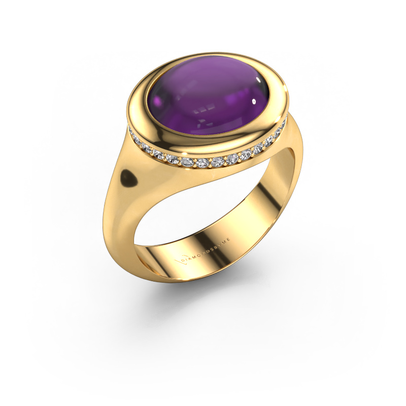 Bild von Ring Lesli OVL 585 Gold Amethyst 12x10 mm